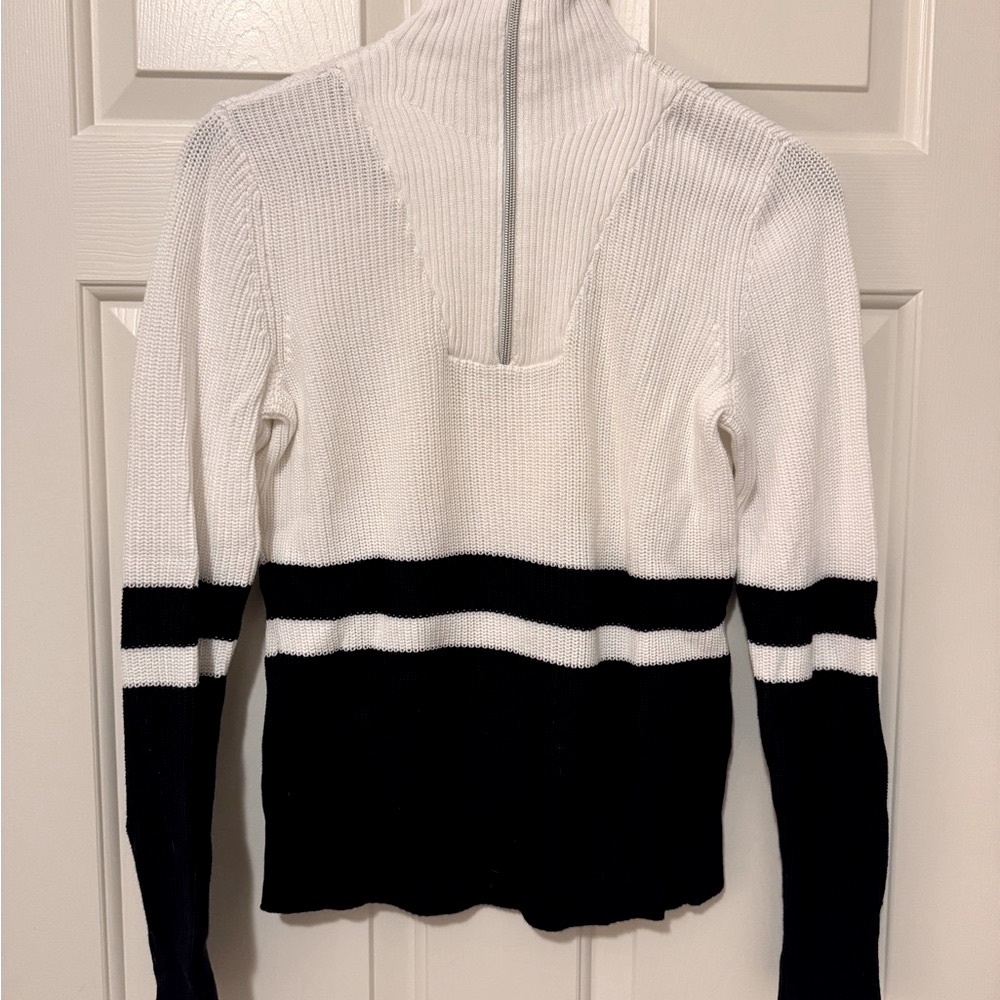 Ralph Lauren White & Navy Blue Women's Sweater